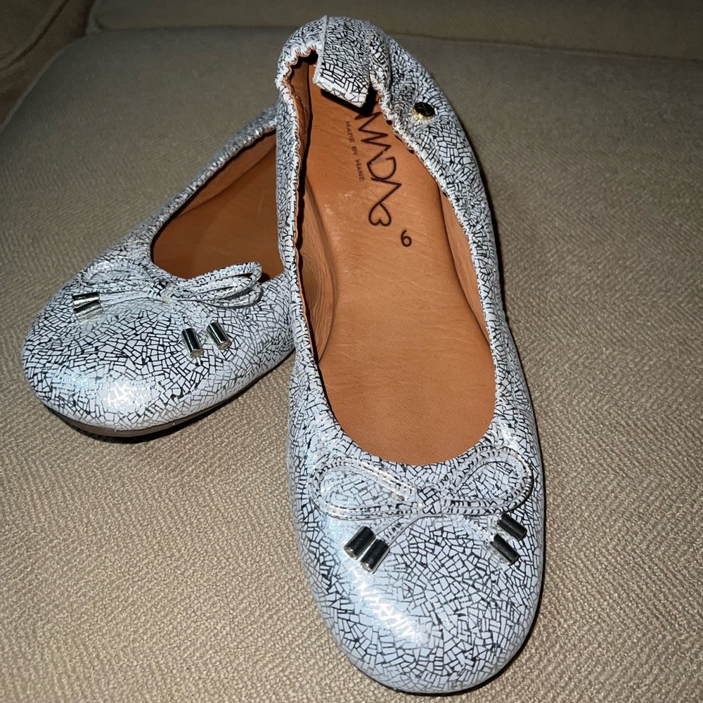 Amada handmade Italian leather Ballet Flats- Barely worn!